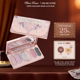 Bảng phấn mắt Flower Knows Butterfly Cloud Collar Collection 6 ô khắc nổi 6,5g