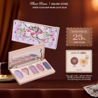 Bảng phấn mắt FLOWER KNOWS Strawberry Rococo 6g năm màu hiệu ứng lâu trôi