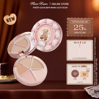 Flower Knows The Sweetie Bear Collection Bảng che khuyết điểm 4 màu 6.4g