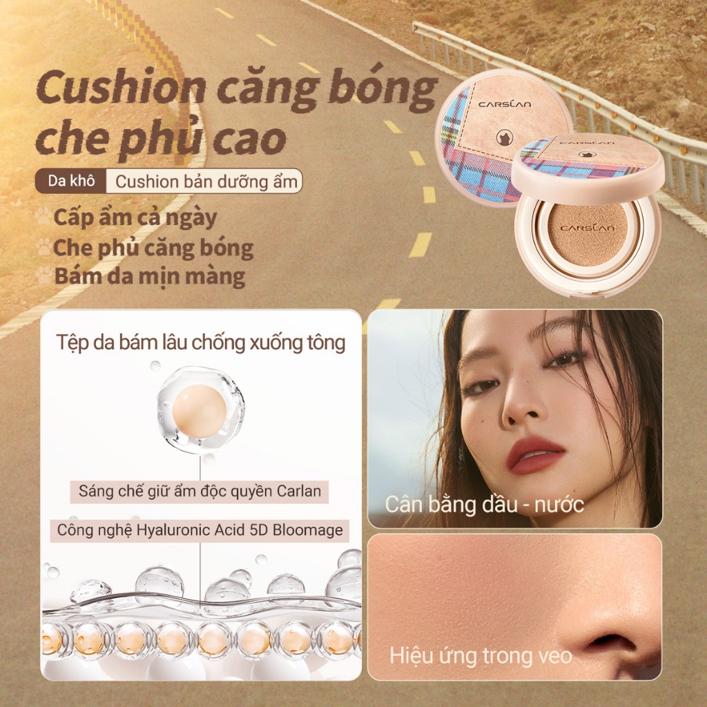 Phấn nước Lasting Carslan Cushion lâu dài Kiểm soát dầu Trang điểm mặt 13,5g | BigBuy360 - bigbuy360.vn