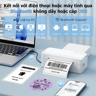 Máy in nhiệt nhãn Flashlabel cỡ A6, A7 từ điện thoại di động, phiếu giảm giá, mã mini, đặt hàng in Logo tự dính, bảo hành 12 tháng