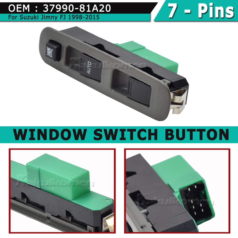 MỚI Điện Cửa Sổ Nâng Công Tắc 37990-81A20 Cho Suzuki Jimny FJ 1.3 16V 1998 1999 2000 2001 2002 2003 