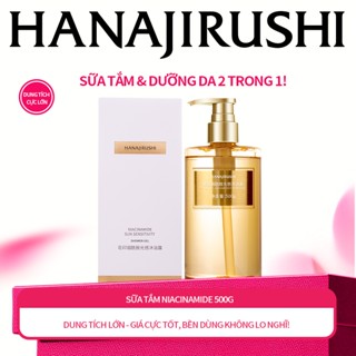 HANAJIRUSHI ƯU ĐÃI GIỚI HẠN 10.11 - 10.13: ĐỪNG BỎ LỠ!【CHÍNH HẢNG Sữa tắm niacinamide 500ml làm sáng da dưỡng ẩm tẩy tế bào chết phù hợp mọi loại da