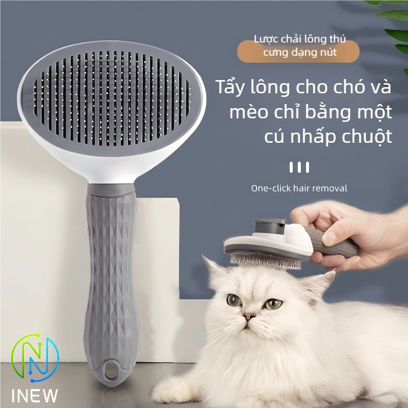 Lược Cho Thú Cưng Bấm Một Cú Bấm Để Loại Bỏ Nổi Tóc Lược Tẩy Lông Chó Mèo Lược Tẩy Lông Đặc Biệt Lược Mèo Đồ Dùng Cho Thú Cưng
