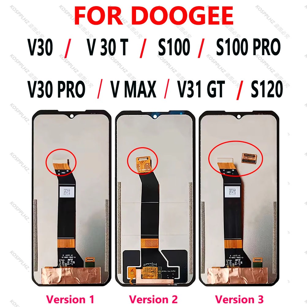 Đã thử nghiệm cho màn hình LCD DOOGEE V30 / V MAX / V31 GT Thay thế màn hình cảm ứng cho DOOGEE V30T