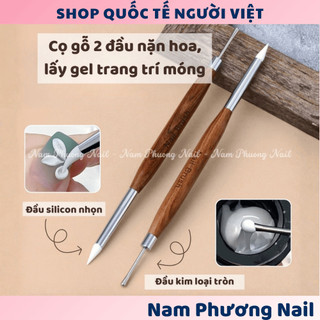  Cọ gỗ bút gỗ 2 đầu nặn hoa lấy gel trang trí móng tiện dụng 🌸 Nam Phương Nail 🌸 
