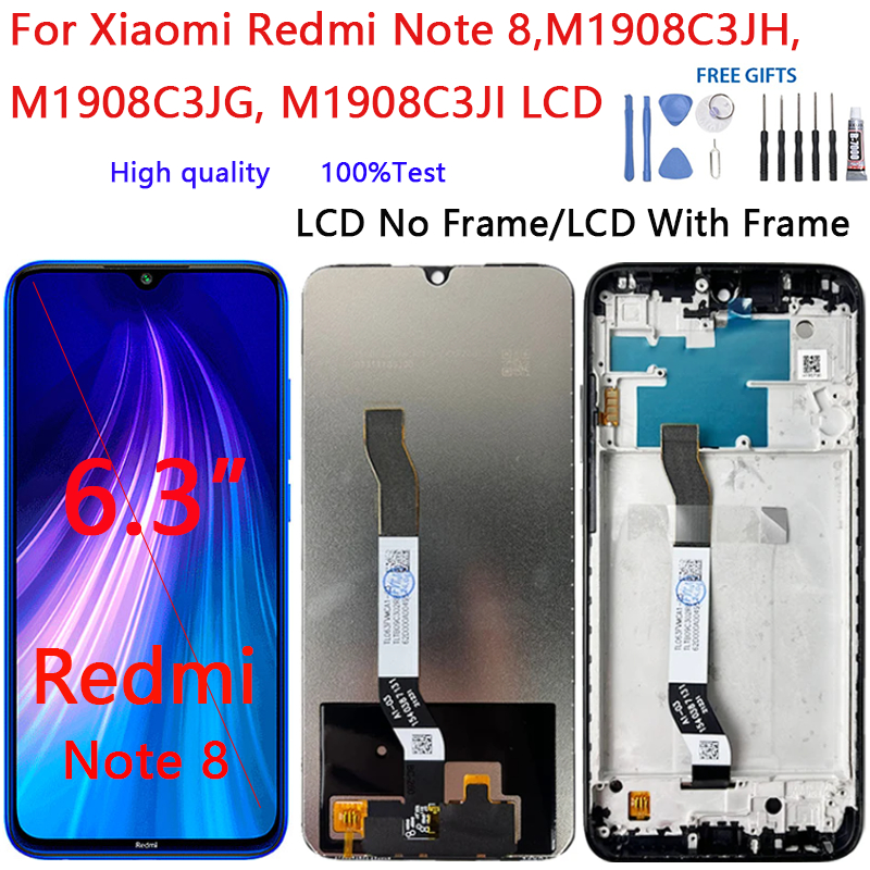 Dành Cho Xiaomi Redmi Note 8, M1908C3JH, M1908C3JG, M1908C3JI Màn Hình LCD Bộ Số Hóa Màn Hình Cảm Ứn