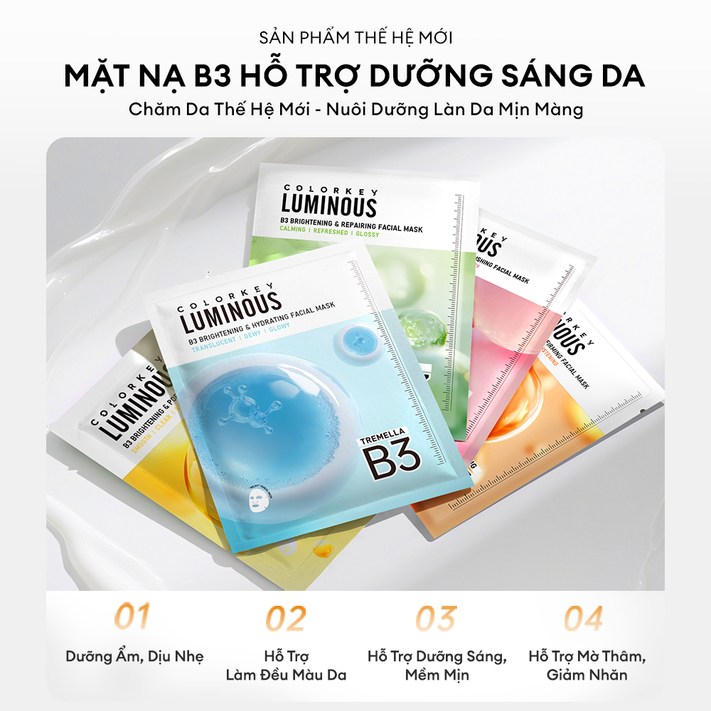 [QUÀ TẶNG] Miếng Mặt Nạ B3 COLORKEY LUMINOUS 30ml / Miếng