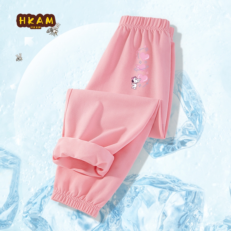 HKAM Snoopy Quần Bé Gái Quần Chống Muỗi Mùa Hè Quần Muỗi Thoáng Khí