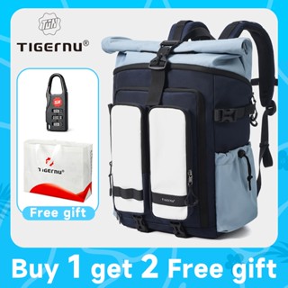  Tigernu 9881 Ba lô du lịch có thể mở rộng dung tích lớn dành cho nam Ba lô chống nước và thời trang cho túi học sinh Phù hợp với máy tính xách tay 15.6 '' 