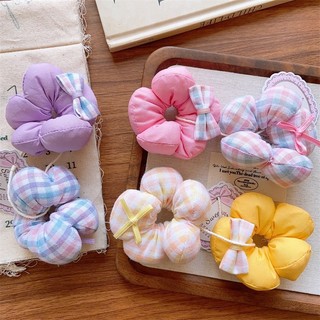 JOJO COCO 2025 Phong Cách Mới Phong Cách Hàn Quốc Trẻ Em Hoa Đuôi Ngựa Đầu Dây Vải Năm Cánh Hoa Scrunchy Dây Buộc Tóc