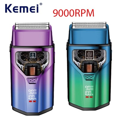 Kemei T400 Điện Cắt Tóc Lá Máy Cạo Râu Sạc Không Dây Dao Cạo Nam Chuyên Nghiệp Máy Cạo Râu Từ Tính Động Cơ