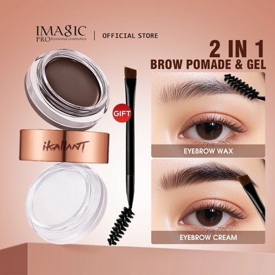 IMAGIC 2 Trong 1 Brow Pomade & Gel Có Bàn Chải 3 Màu Hình Dạng Và Bộ Trang Điểm Chống Thấm Nước Lâu Dài Trang Điểm Mắt