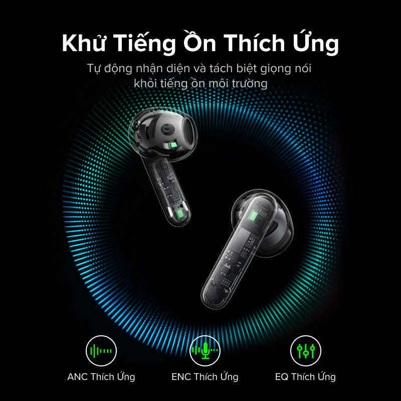 UGREEN Tai nghe LightBuds Magic Bán mở Tai nghe Bluetooth không dây thực sự khử tiếng ồn | BigBuy360 - bigbuy360.vn