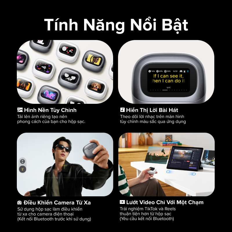 UGREEN Tai nghe LightBuds Magic Bán mở Tai nghe Bluetooth không dây thực sự khử tiếng ồn | BigBuy360 - bigbuy360.vn