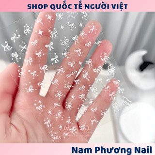 Sticker nhãn dán trang trí móng tay 3D hình nơ xinh xắn, phụ kiện nail 🌸 Nam Phương Nail 🌸