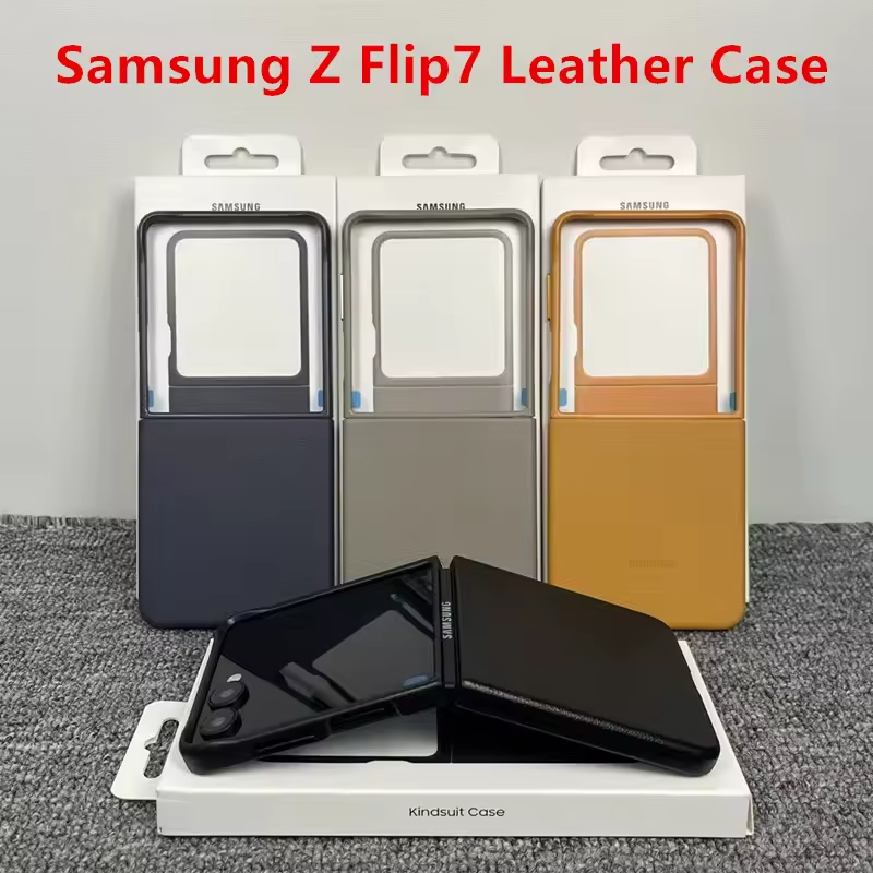 Ốp Da Chính Hãng Cho Samsung Z Flip 7 5G Mềm Mờ Mỏng Chống Sốc Ốp Lưng Cho Galaxy Z Flip7 Bảo Vệ Coq