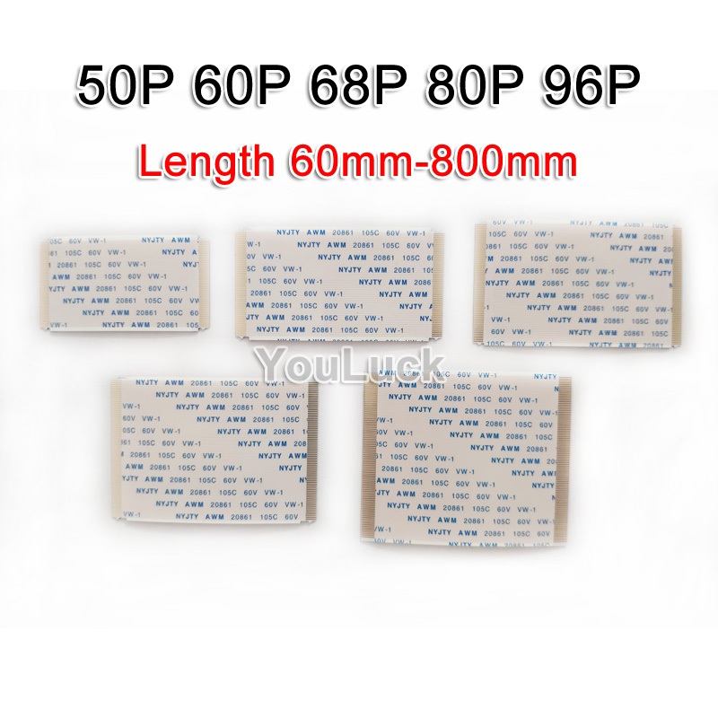 1 Tcon Board Cáp Mềm Mạ Vàng Linh Hoạt Cáp Phẳng FFC FPC Cáp 50Pins 60Pins 68Pins 80Pins 96Pins Pitc