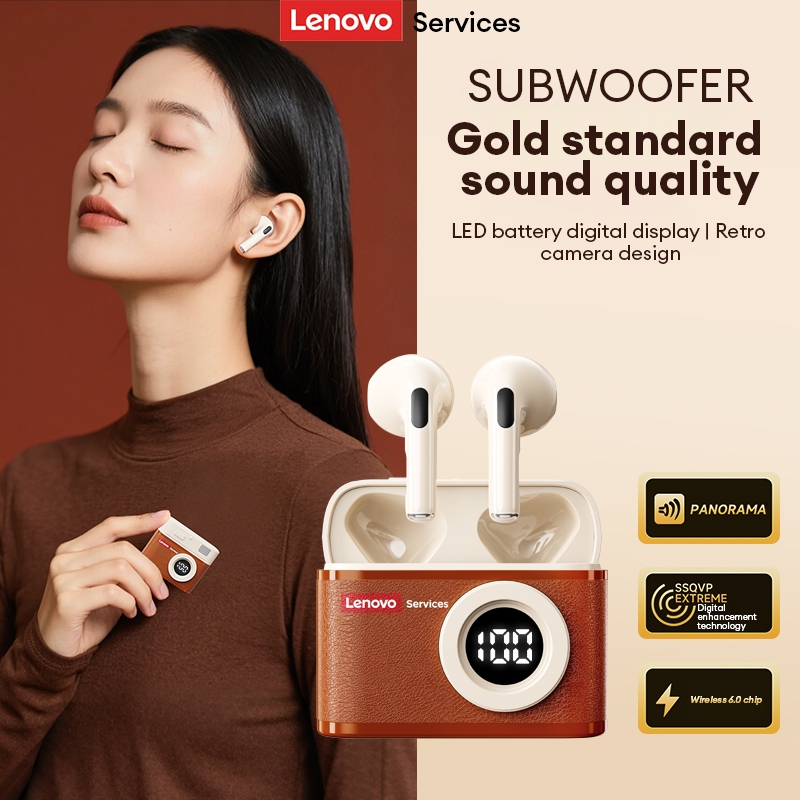 Tai nghe Bluetooth Lenovo LE218 Âm thanh vòm Hi-Fi Độ trễ thấp Màn hình mức pin Mẫu máy ảnh Bluetooth 6.0 | BigBuy360 - bigbuy360.vn