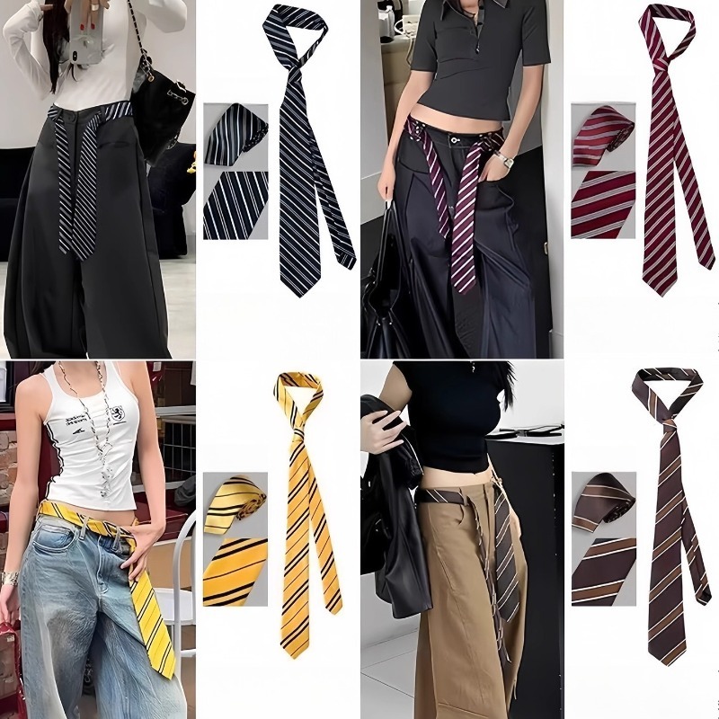 Hàn Quốc Retro - Khăn Lụa Thắt Lưng Phong Cách Mới, Thích Hợp Với Quần Jean Thời Trang