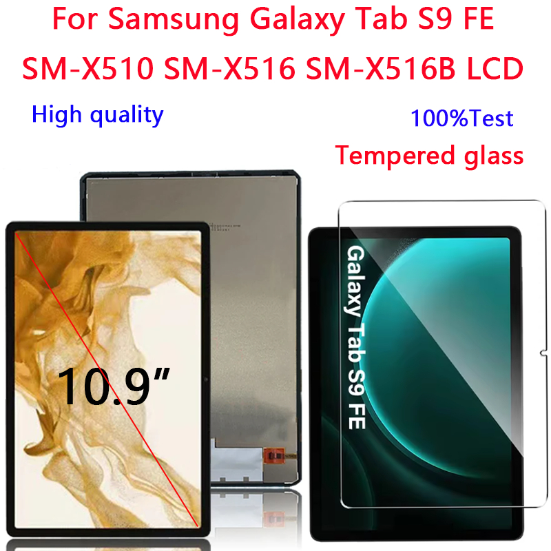 10.9 inch Dành Cho Samsung Tab S9 FE LCD Bộ Số Hóa Màn Hình Cảm Ứng Cho Tab S9 X510 X516B SM-X510 SM
