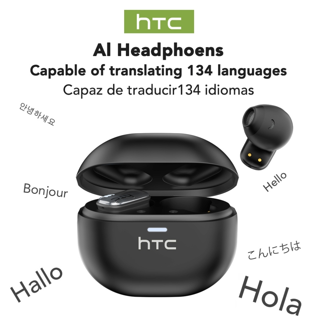 Tai nghe dịch thuật thông minh HTC NE16 AI Hỗ trợ chức năng dịch AI Tai nghe không dây Bluetooth 6.0 Tai nghe khử tiếng ồn Tai nghe nhét tai Tai nghe không dây Âm nhạc có độ trung thực cao Cuộc gọi HD (có micrô | BigBuy360 - bigbuy360.vn