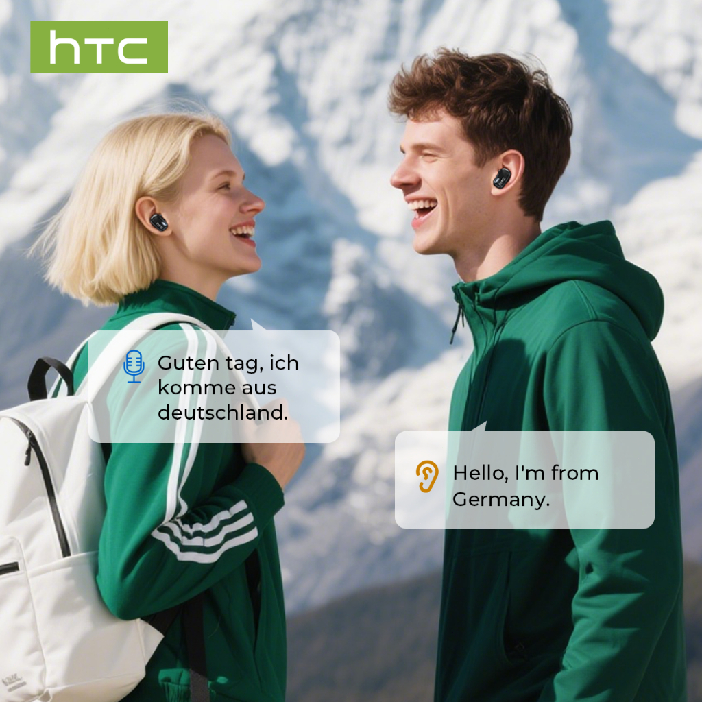 Tai nghe dịch thuật thông minh HTC NE16 AI Hỗ trợ chức năng dịch AI Tai nghe không dây Bluetooth 6.0 Tai nghe khử tiếng ồn Tai nghe nhét tai Tai nghe không dây Âm nhạc có độ trung thực cao Cuộc gọi HD (có micrô | BigBuy360 - bigbuy360.vn