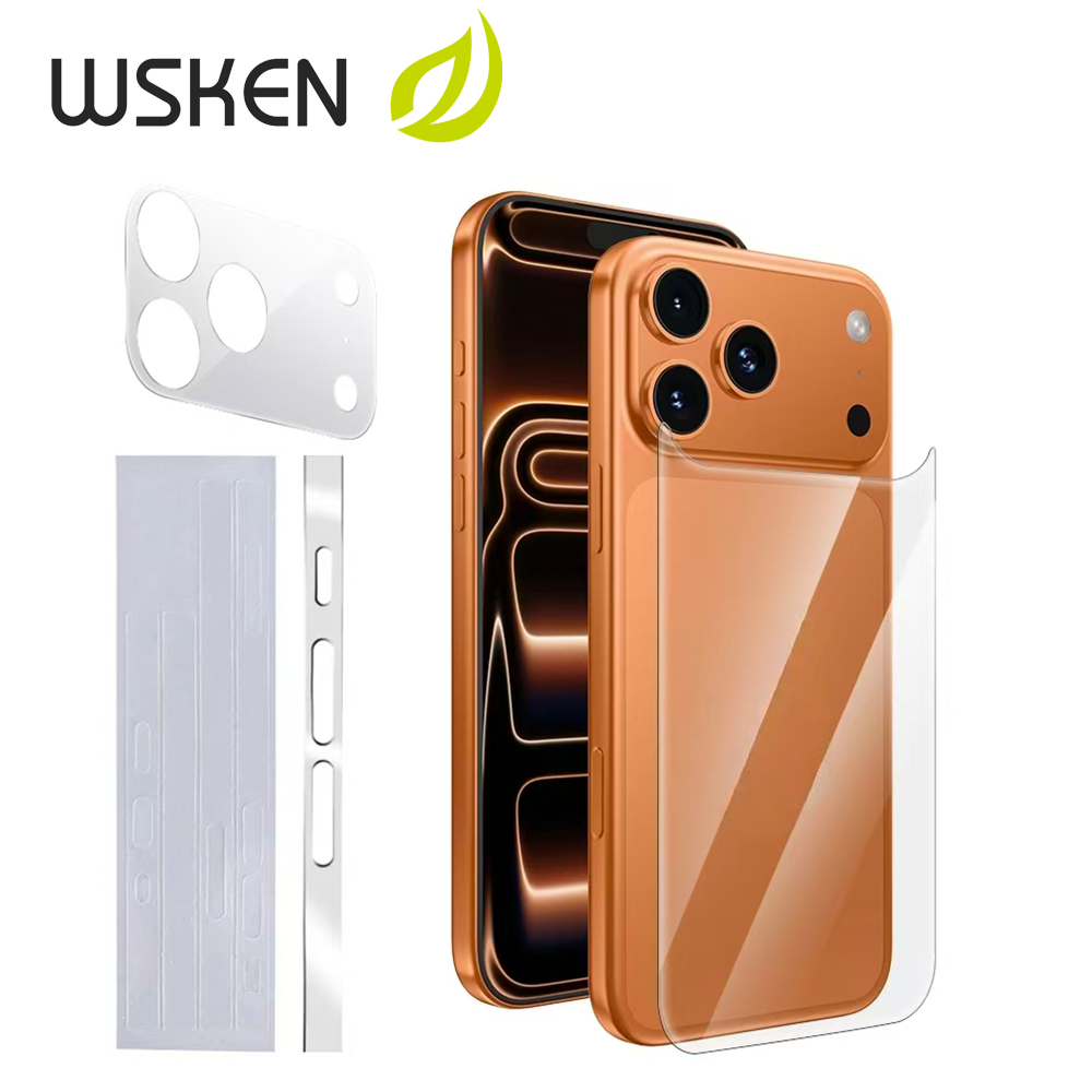 [3 trong 1] Bộ phim bảo vệ mặt sau WSKEN cho iPhone 17ProMax / 17Pro Edge Màng phía sau Đế Camera iP