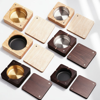  Gạt Tàn Từ Tính Gỗ Chắc Chắn Sáng Tạo Sang Trọng Lớn Gạt Tàn Thuốc Lá Hộ Gia Đình Khách Sạn Chống Bay Gạt Tàn Có Nắp 