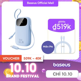 【CCC Certified Baseus QPow3 Pin Dự Phòng Sạc Nhanh Màn Hình Kỹ Thuật Số – Cáp Kép, Kích Thước Nhỏ, Có Chứng Nhận CCC