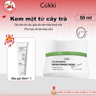 Kem Dưỡng Da Cokki Tràm Trà 50ml | Cấp Ẩm 72H, Giảm Nếp Nhăn, Phục Hồi Da Tổn Thương - Chính Hãng
