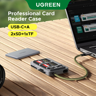  Đầu đọc thẻ UGREEN USB C sang 2 * SD + 1 * TF có lưu trữ và đọc USB 3.0 Đầu đọc thẻ 2 trong 1 5Gbps Tương thích cho thiết bị Apple và Android 