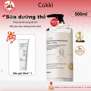Kem Dưỡng Trắng Body Cokki 520ml - Dưỡng Trắng Chuyên Sâu, Sáng Da Toàn Thân Cấp Tốc - Chiết Xuất Niacinamide & Arbutin - Cấp Ẩm Vượt Trội - Phù Hợp Cho Mọi Loại Da, Da Nhạy Cảm