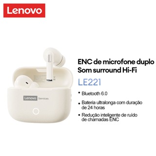 Tai nghe Bluetooth Lenovo LE221, Âm thanh vòm trung thực cao, Độ trễ thấp, Bluetooth 6.0