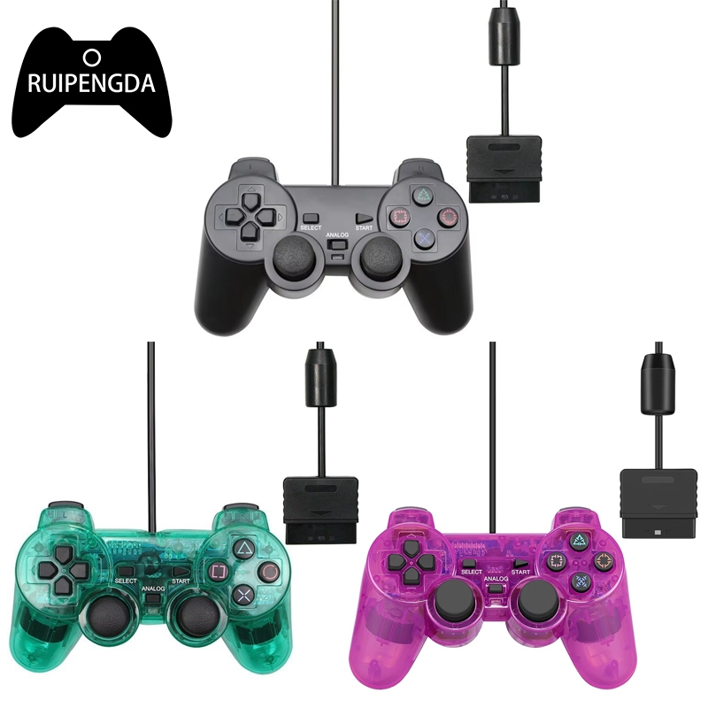 Tay cầm chơi game có dây cho bộ điều khiển PS2 cho cần điều khiển Mando PS2 / PS2 cho PS2 Rung Shock