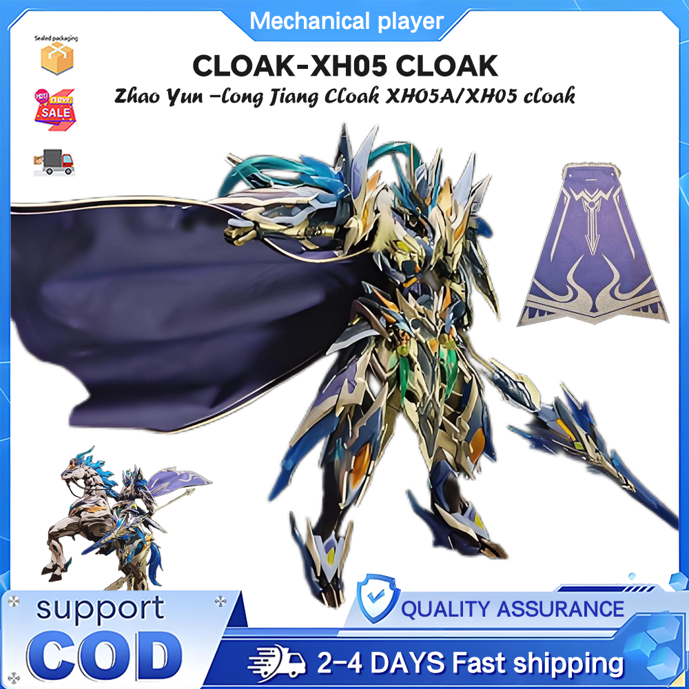 Động cơ hạt nhân mnp-xh05 zhao yun áo choàng Cape mod Handmade Ngược Viền Nóng Bạc In Hoa Văn