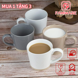 Bộ 4 Ly Tách Cà Phê Gốm Sứ Cao Cấp Thiết Kế Hình Nón Tối Giản, Men Chống Trầy Handmade Tinh Tế Dùng Cho Gia Đình​