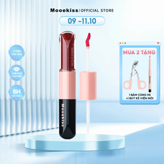 Son Môi kem hai đầu Mooekiss, Thiết kế hai đầu, đa năng trong một thỏi, vừa lì vừa bóng, 92% thành phần là tinh chất dưỡng, giữ ẩm suốt 8 tiếng, không lem không dính cốc hiệu ứng kép 6ML