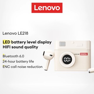 Tai nghe Bluetooth Lenovo LE218 Âm thanh vòm Hi-Fi Độ trễ thấp Màn hình mức pin Mẫu máy ảnh Bluetooth 6.0