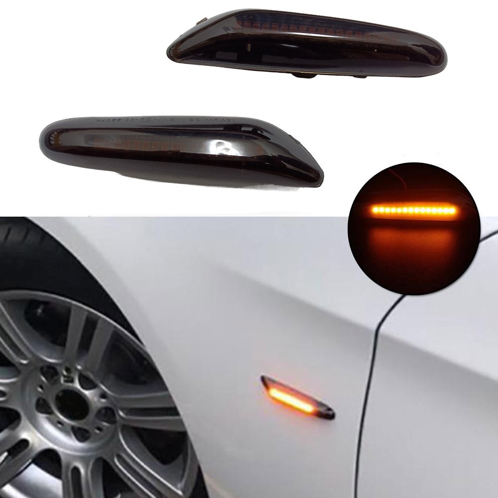 Đèn báo rẽ ô tô Đèn đánh dấu bên Đèn LED bên cho BMW E90 E91 E92 E60 E87 E46 Phụ kiện đèn báo
