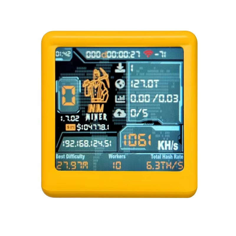 NM TV NMMiner Officail Smart TV 1060KH / giây tốt hơn Nerdminer v2 ESP32 BTC SOLO Xổ số Miner & Quà 