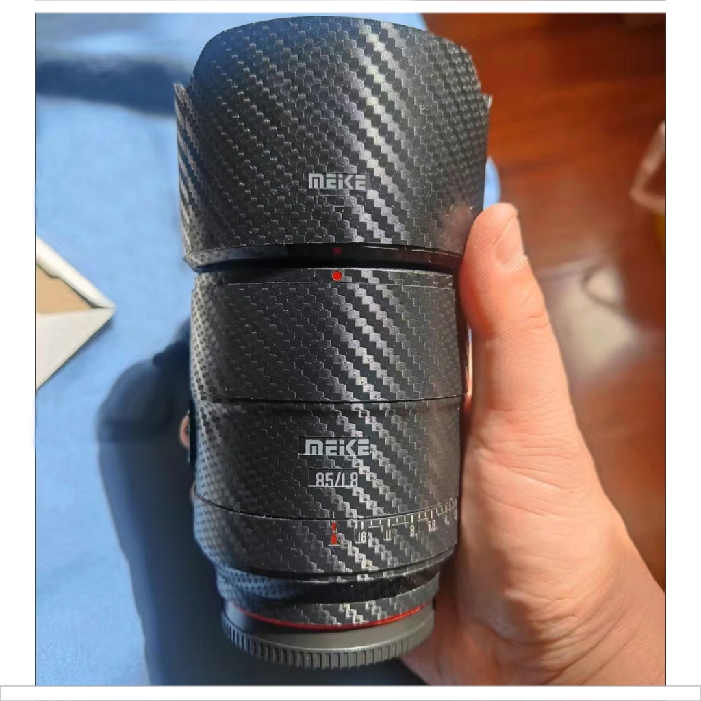 Nhãn Dán Tùy Chỉnh Cho Meike AF 85mm f1.8 Pro Chân Dung Ống Kính Decal Da Camera Vinyl Bọc Phim Bảo 