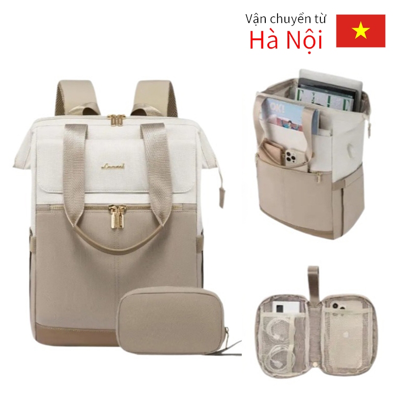 COD 2 in 1 balo du lịch nữ chống thấm nước balo đựng laptop 15/16 inch