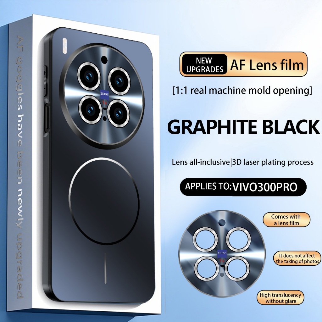 Dành Cho Vivo X300S X300 Pro X300 Ultra X200FE Y500 Y500 Pro Vỏ Kim Loại Mờ Bảo Vệ Mặt Sau Dành Cho 