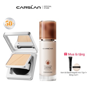 【Combo Carslan Phấn nén White Magnet Chống nắng lâu dài SPF 50 + PA + + + 9g + Kem nền lâu dài 30g