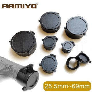 Armiyo 25.4-69mm Đường kính bên trong phạm vi Lens Cover Flip Up Quick Spring Telescope Protector