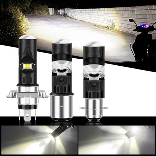 1PC 12 LED P15D T19 BA20D H4 H6 Bóng Đèn Pha Xe Máy Có Ống Kính Chùm Thấp Cao 12-24V 6000k Cho Xe Tay Ga Xe Ba Bánh Phụ Kiện