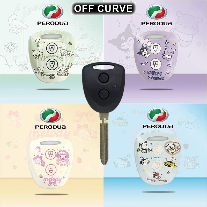 Perodua sanrio Kuromi giai điệu TPU cao cấp New AXIA 2023 G / AXIA 2014 2015 GXTRA Chìa khóa xe Saru