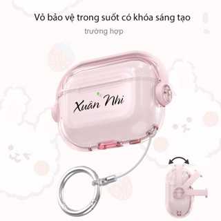 Sáng tạo mới tùy chỉnh tên vỏ bảo vệ trong suốt AirPods pro 3 vỏ airpod 4 airpod pro 2 vỏ bảo vệ chống rơi airpod 3 vỏ airpod 2