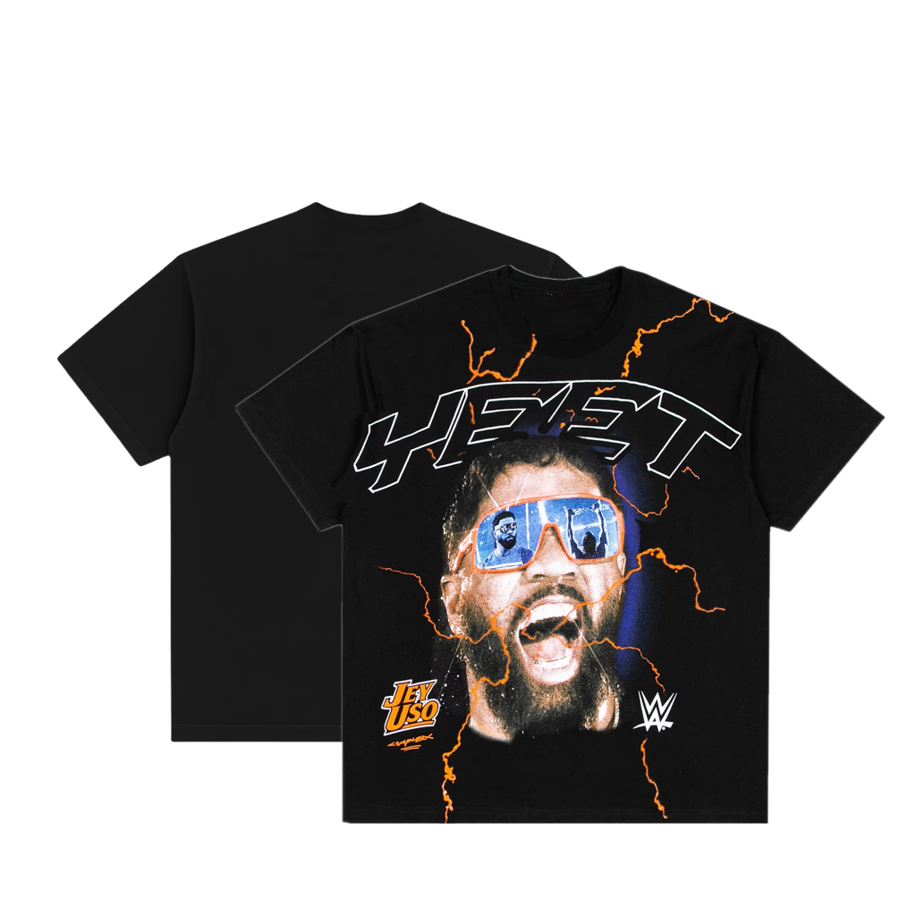Áo thun nam Black Jey Uso Boxy Main Event